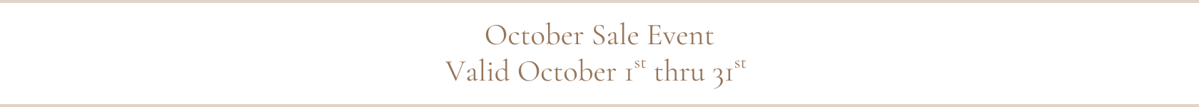 October Sale Event
