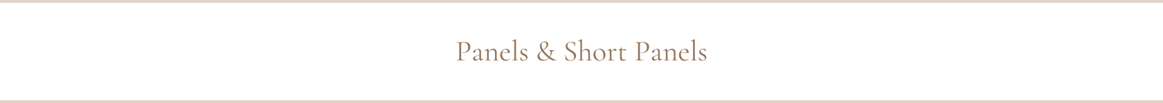 Panels & Short Panels
