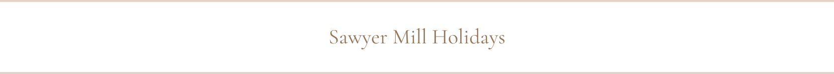 Sawyer Mill Holidays