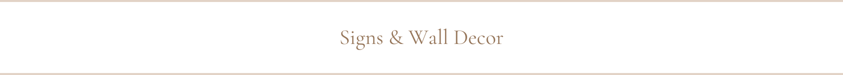 Signs & Wall Decor