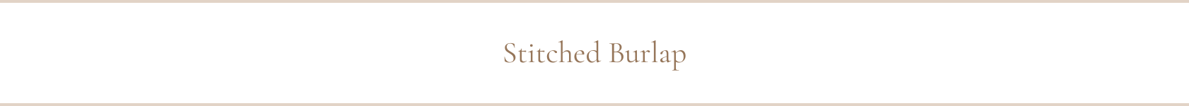 Stitched Burlap