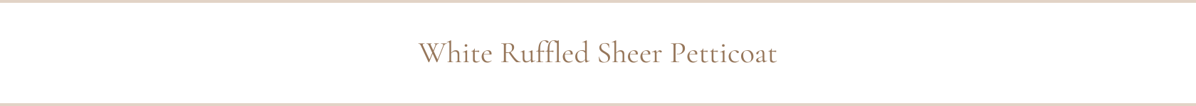 White Ruffled Sheer Petticoat