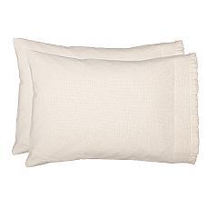 51818-Burlap-Antique-White-Standard-Pillow-Case-w-Fringed-Ruffle-Set-of-2-21x30-image-4
