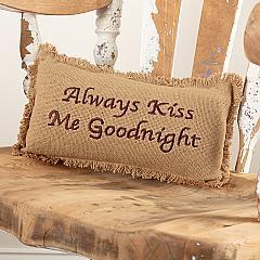 6166-Burlap-Natural-Pillow-Always-Kiss-Me-Goodnight-7x13-image-3