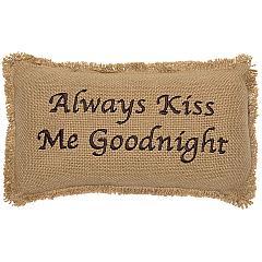 6166-Burlap-Natural-Pillow-Always-Kiss-Me-Goodnight-7x13-image-4