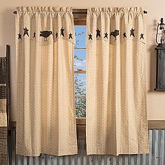 45792-Kettle-Grove-Short-Panel-with-Attached-Applique-Crow-and-Star-Valance-Set-of-2-63x36-image-5