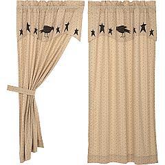 45792-Kettle-Grove-Short-Panel-with-Attached-Applique-Crow-and-Star-Valance-Set-of-2-63x36-image-6