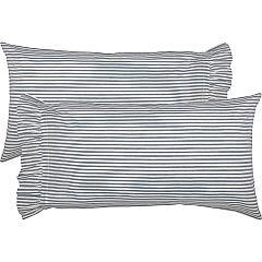 51910-Sawyer-Mill-Blue-Ticking-Stripe-Ruffled-King-Pillow-Case-Set-of-2-21x40-image-4