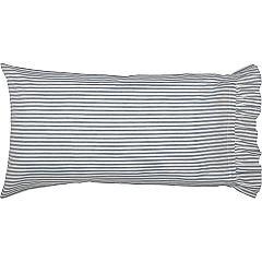 51910-Sawyer-Mill-Blue-Ticking-Stripe-Ruffled-King-Pillow-Case-Set-of-2-21x40-image-5