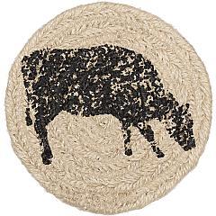 45804-Sawyer-Mill-Charcoal-Cow-Jute-Coaster-Set-of-6-image-6