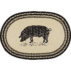 34097-Sawyer-Mill-Charcoal-Pig-Jute-Placemat-Set-of-6-12x18-image-6