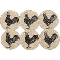 45806-Sawyer-Mill-Charcoal-Poultry-Jute-Coaster-Set-of-6-image-4