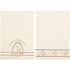 63026-Sawyer-Mill-Easter-on-the-Farm-Chick-Unbleached-Natural-Muslin-Tea-Towel-Set-of-2-19x28-image-4