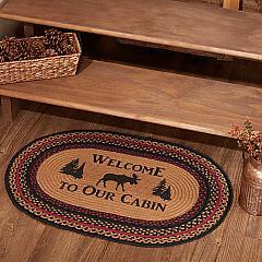 69484-Cumberland-Stenciled-Moose-Jute-Rug-Oval-Welcome-to-the-Cabin-20x30-image-9