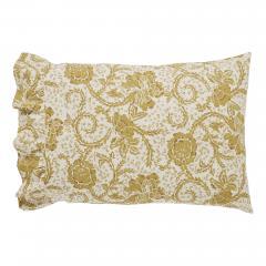 81196-Dorset-Gold-Floral-Ruffled-Standard-Pillow-Case-Set-of-2-21x26-4-image-5