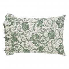 81221-Dorset-Green-Floral-Ruffled-Standard-Pillow-Case-Set-of-2-21x26-4-image-5