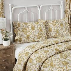 81196-Dorset-Gold-Floral-Ruffled-Standard-Pillow-Case-Set-of-2-21x26-4-image-3