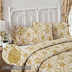 81195-Dorset-Gold-Floral-Ruffled-King-Pillow-Case-Set-of-2-21x36-4-image-2