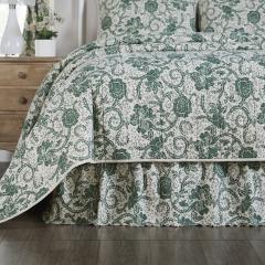 81214-Dorset-Green-Floral-King-Bed-Skirt-78x80x16-image-3