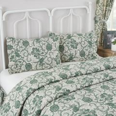 81221-Dorset-Green-Floral-Ruffled-Standard-Pillow-Case-Set-of-2-21x26-4-image-3