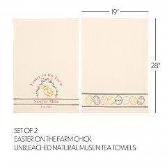 63026-Sawyer-Mill-Easter-on-the-Farm-Chick-Unbleached-Natural-Muslin-Tea-Towel-Set-of-2-19x28-image-1