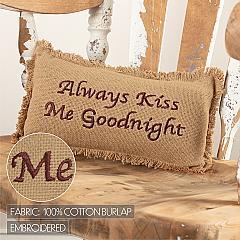 6166-Burlap-Natural-Pillow-Always-Kiss-Me-Goodnight-7x13-image-2