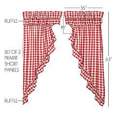51120-Annie-Buffalo-Red-Check-Ruffled-Prairie-Short-Panel-Set-of-2-63x36x18-image-1