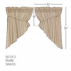 51306-Sawyer-Mill-Charcoal-Ticking-Stripe-Prairie-Swag-Set-of-2-36x36x18-image-1