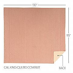 51943-Sawyer-Mill-Red-Ticking-Stripe-California-King-Quilt-Coverlet-130Wx115L-image-1