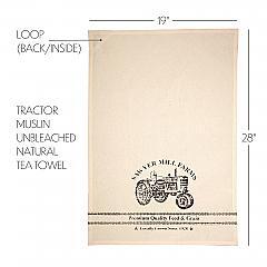 51309-Sawyer-Mill-Charcoal-Tractor-Muslin-Unbleached-Natural-Tea-Towel-19x28-image-2