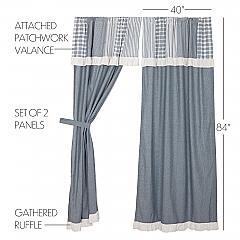 51287-Sawyer-Mill-Blue-Chambray-Solid-Panel-with-Attached-Patchwork-Valance-Set-of-2-84x40-image-1
