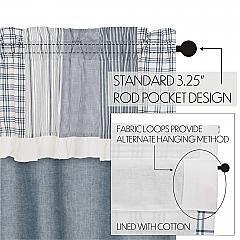 51287-Sawyer-Mill-Blue-Chambray-Solid-Panel-with-Attached-Patchwork-Valance-Set-of-2-84x40-image-4