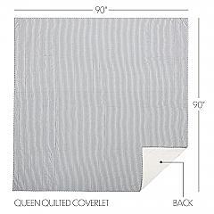 51903-Sawyer-Mill-Blue-Ticking-Stripe-Queen-Quilt-Coverlet-90Wx90L-image-1