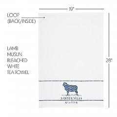 51290-Sawyer-Mill-Blue-Lamb-Muslin-Bleached-White-Tea-Towel-19x28-image-1