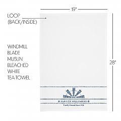 51289-Sawyer-Mill-Blue-Windmill-Blade-Muslin-Bleached-White-Tea-Towel-19x28-image-1