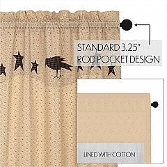 45791-Kettle-Grove-Panel-with-Attached-Applique-Crow-and-Star-Valance-Set-of-2-84x40-image-4