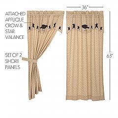 45792-Kettle-Grove-Short-Panel-with-Attached-Applique-Crow-and-Star-Valance-Set-of-2-63x36-image-1