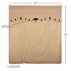 51246-Kettle-Grove-Shower-Curtain-with-Attached-Applique-Crow-and-Star-Valance-72x72-image-1