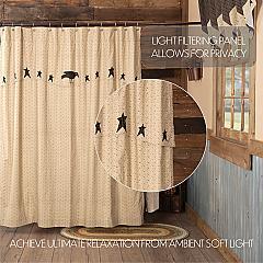 51246-Kettle-Grove-Shower-Curtain-with-Attached-Applique-Crow-and-Star-Valance-72x72-image-2