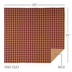42376-Burgundy-Check-King-Quilt-Coverlet-105Wx95L-image-1