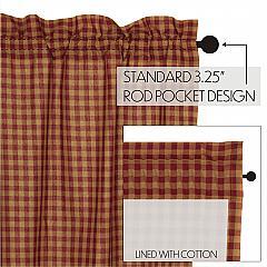 6100-Burgundy-Check-Scalloped-Prairie-Short-Panel-Set-of-2-63x36x18-image-4
