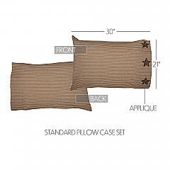 56680-Farmhouse-Star-Standard-Pillow-Case-w-Applique-Star-Set-of-2-21x30-image-1