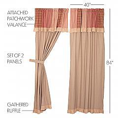 51344-Sawyer-Mill-Red-Chambray-Solid-Panel-with-Attached-Patchwork-Valance-Set-of-2-84x40-image-1