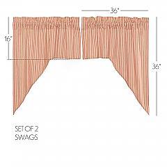 51334-Sawyer-Mill-Red-Ticking-Stripe-Swag-Set-of-2-36x36x16-image-1