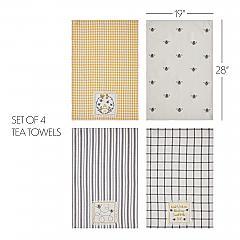 81267-Embroidered-Bee-Tea-Towel-Set-of-4-19x28-image-1