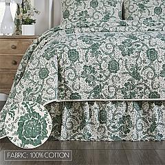 81214-Dorset-Green-Floral-King-Bed-Skirt-78x80x16-image-2