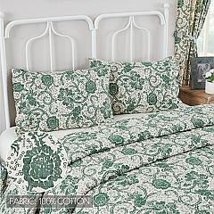81221-Dorset-Green-Floral-Ruffled-Standard-Pillow-Case-Set-of-2-21x26-4-image-2