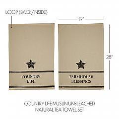 56686-Farmhouse-Star-Country-Life-Muslin-Unbleached-Natural-Tea-Towel-Set-of-2-19x28-image-1