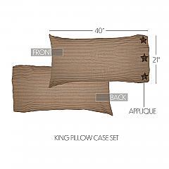 56679-Farmhouse-Star-King-Pillow-Case-w-Applique-Star-Set-of-2-21x40-image-1