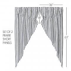 80483-Sawyer-Mill-Black-Ticking-Stripe-Prairie-Short-Panel-Set-of-2-63x36x18-image-1